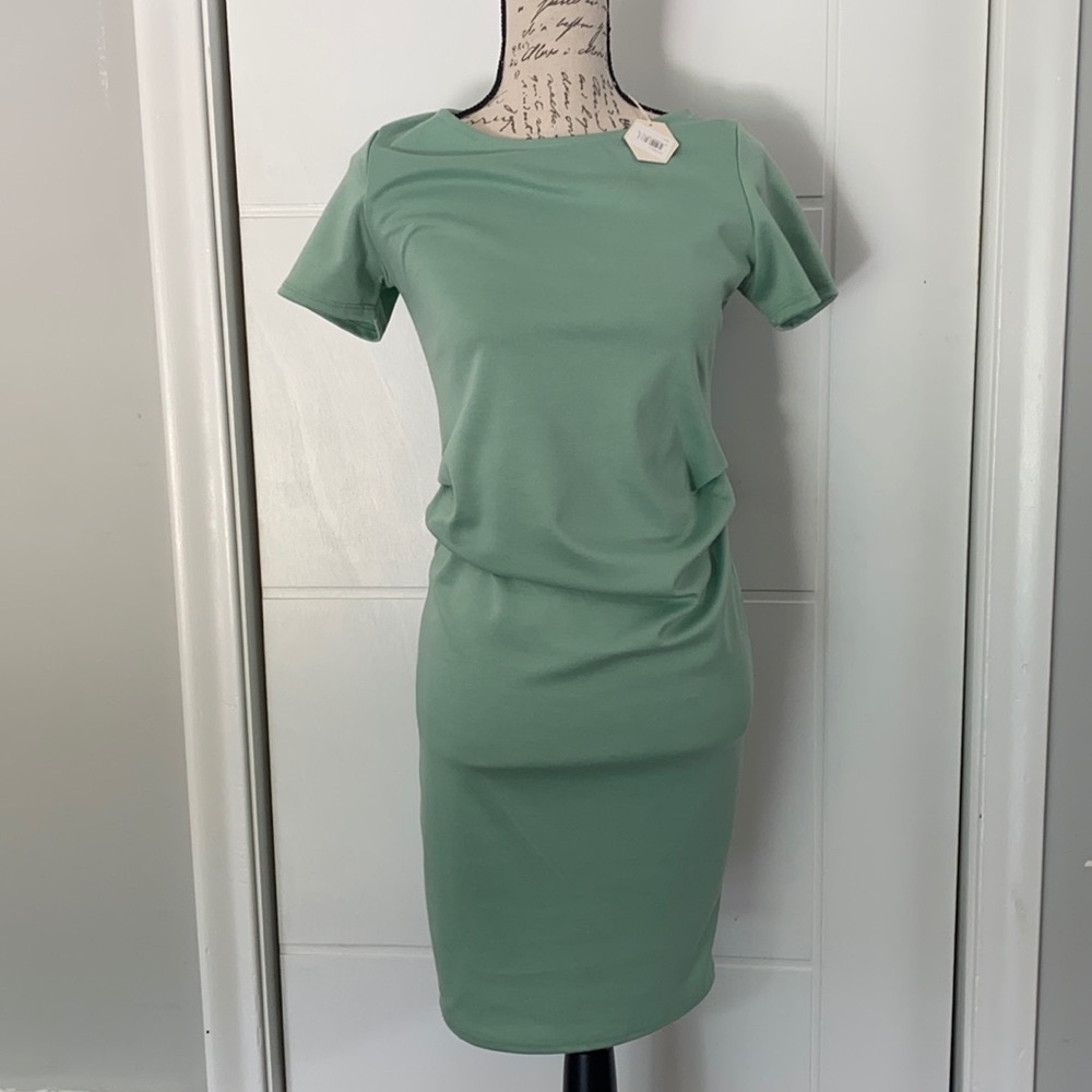 Pink Blush maternity dress, mint color